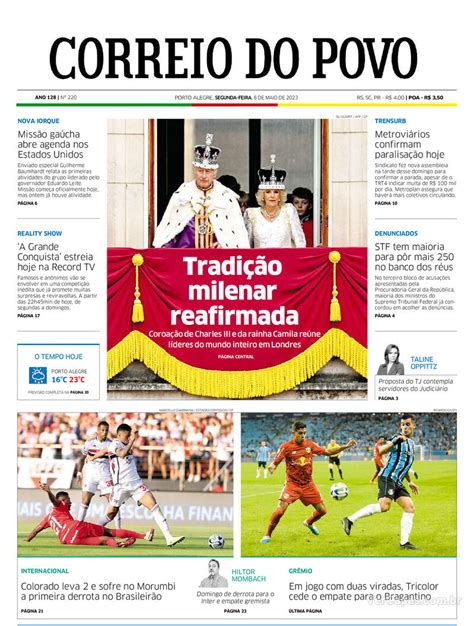 Capa Correio do Povo Sábado 25 de Março de 2023