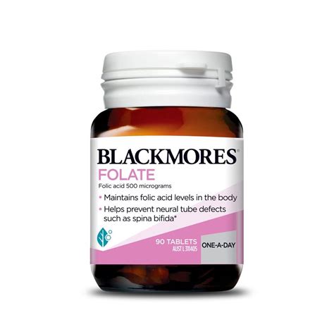 Blackmores Folate Mcg Tablets Optimises Folic Acid Levels