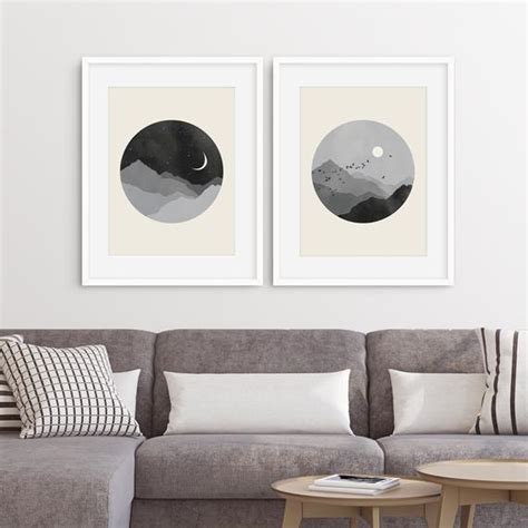 Black and White Wall Art Set of 2 Prints Bedroom Wall Decor - Etsy ...