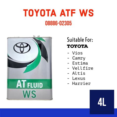 Originaltoyota Automatic Transmission Fluid Atf Ws L