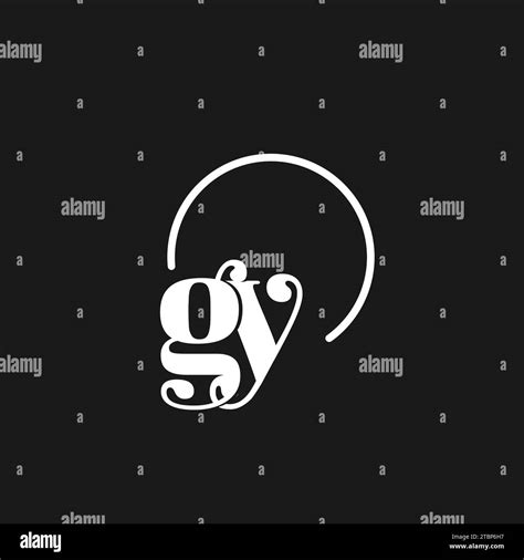 Gy Logo Initials Monogram With Circular Lines Minimalist And Clean