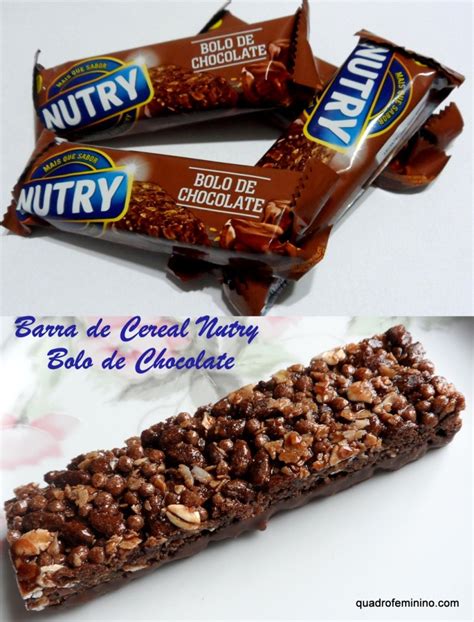 Momento delícia Barra de Cereal Nutry Bolo de Chocolate Quadro Feminino