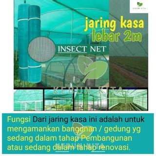 Jual Jaring Kasa Insect Net Eceran Lebar 2m Putih Jakarta Barat