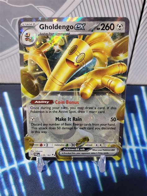 Pokemon TCG Gholdengo EX 139 182 Double Rare From Paradox Rift Etsy