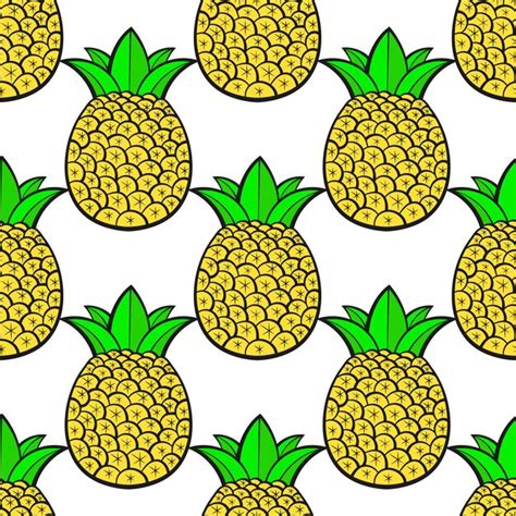 Premium Vector Pineapples Ripe Tropical With White Background