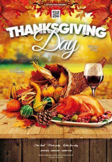 Thanksgiving Day Psd Flyer Template 32445 Styleflyers