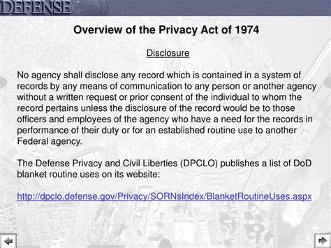 Ppt Fy 2015 Privacy Act Training Overview Of The Privacy Act Of 1974