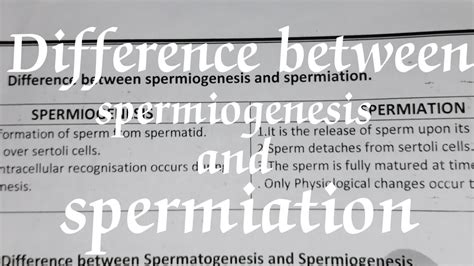 Difference Between Spermiogenesis And Spermiation Class 12 Biology