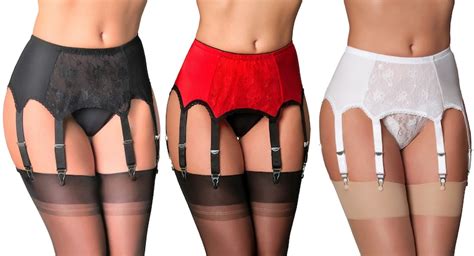 Premier Lingerie Strap Lace Panel Suspender Garter Belt For