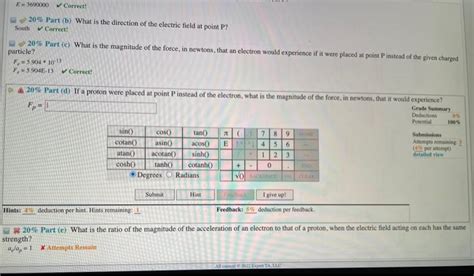 Solved Problem The Electric Force Experienced By A Chegg