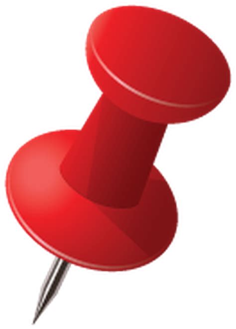 Red Thumbtack Icon Pin Graphic Tacks Illustration Free Png