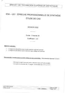 2022 Cours BTS diététique Biochimie Microbiologie Physiologie