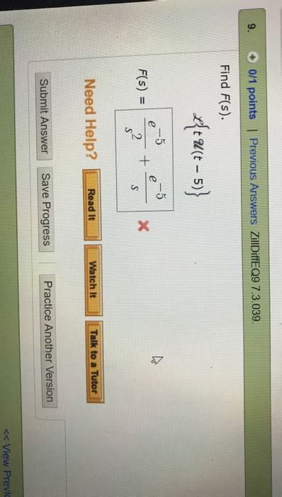 Solved Points Previous Answers Zilldiffeq Chegg