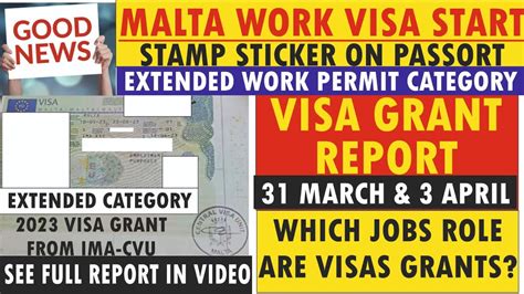 Malta Work Visa Report 2023 Malta Visa Stamping Start Extended Work Visa Vfs India Malta