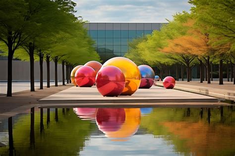 Premium AI Image | Walker art center sculpture garden photography