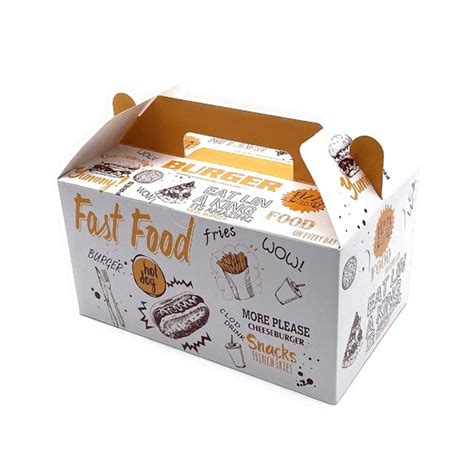 Custom Paper Fried Chicken Boxes With Handle Huacang Packaging Company