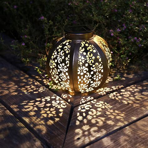 Solar Lantern Garden Outdoor Decor Hanging Moroccan Lantern Etsy