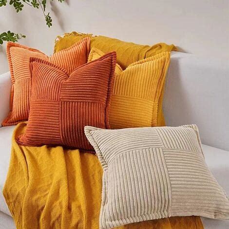 Ahlsen Housse Coussin Canapé 45x45 Taie Oreiller Lot de 2 en Velours