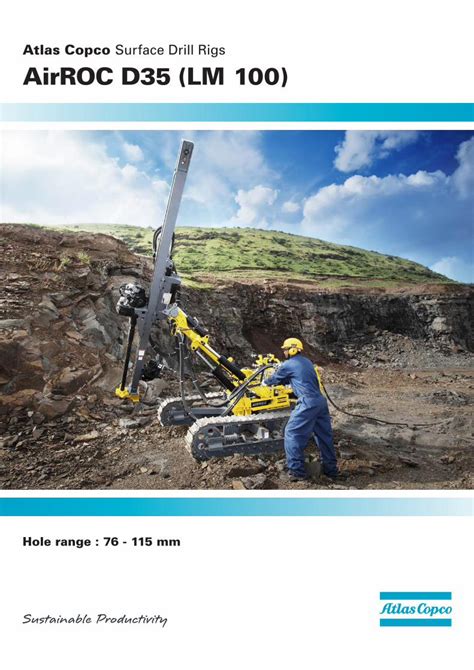 PDF Atlas Copco Surface Drill Rigs AirROC D35 LM 100 Anugrahaindia