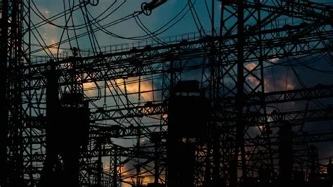 Electricity Power Plant Silhouette: Infr... | Stock Video | Pond5