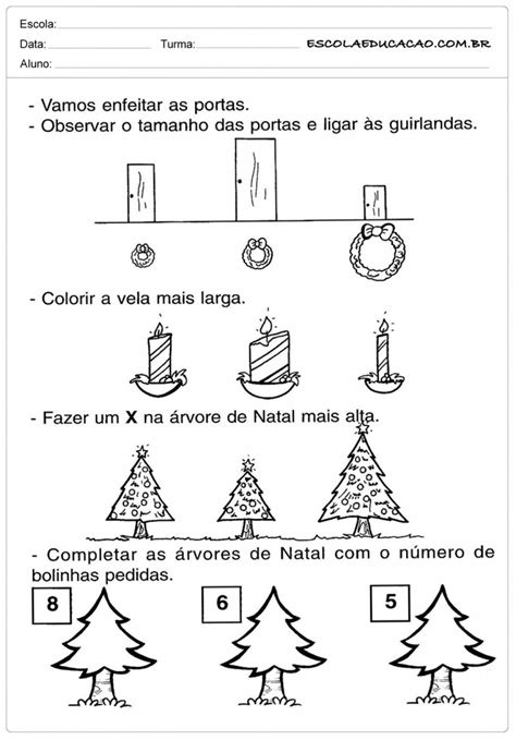 Atividades De Natal Para Imprimir Escola Educa O