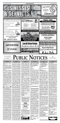 Clermont Sun Public Notices For May