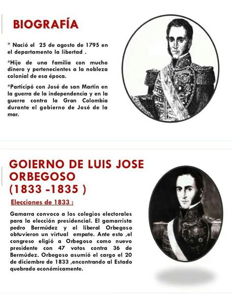 El Gobierno De Luis Jose De Orbegoso Resumen Brainly Lat