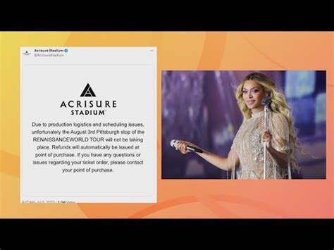 Beyonce Cancels Pittsburgh Date For Renaissance World Tour Scheduled