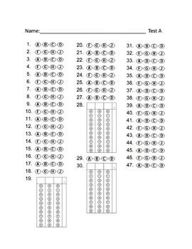 Free Bubble Answer Sheets For Staar Practice Test A And B Adore Hot