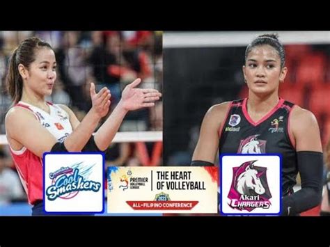 Pvl Live Creamline Vs Akari I Live Scores And Commentary Youtube