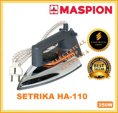 Jual MASPION SETRIKA HA 110 350W GOSOKAN BAJU LISTRIK IRON HA 110 HA110