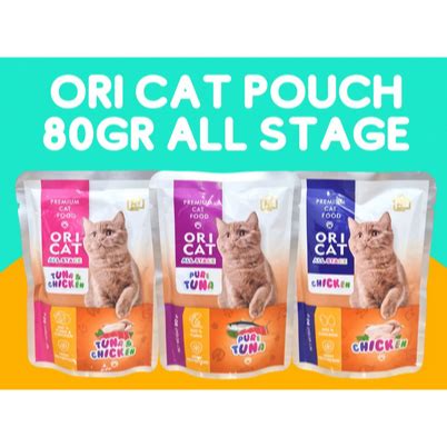 Jual ORICAT POUCH 80gr SEMUA USIA ORI CAT WET FOOD MAKANAN BASAH KUCING