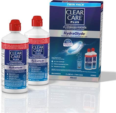 Clear Care® Plus With Hydraglyde Contact Lens Solution Twin Pack Cleaning And Disinfecting