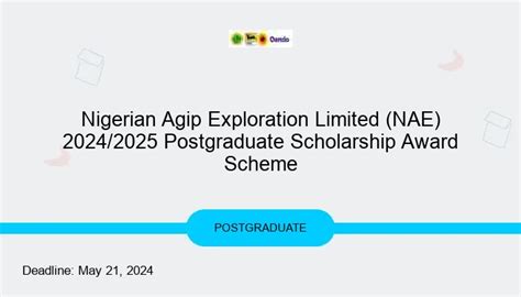 Nigerian Agip Exploration Limited Nae 20242025 Postgraduate