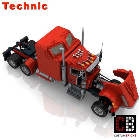 Lego Technic Model Custom Long Haul Truck Moc Custombricks Moc