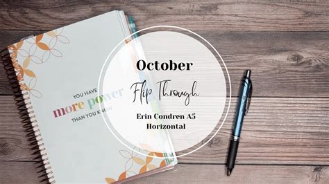 October Flip Thru A Coil Erin Condren Youtube