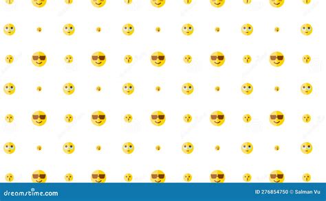 Emojis Pattern With Background Big Emoji Set Of Emoticon Icons Vector