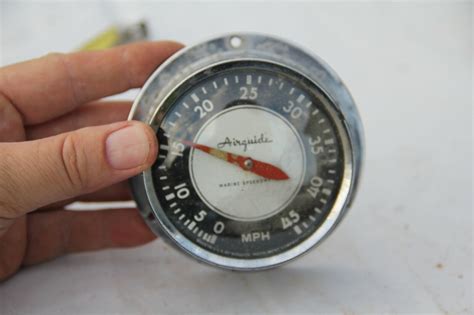 Boat Marine Speedometer Airguide Air Guide Vintage 0 45 Mph Used Untested Ebay