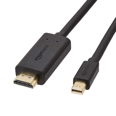 Amazon Basics Mini C Ble Displayport Vers Hdmi Avec Connecteurs Plaqu