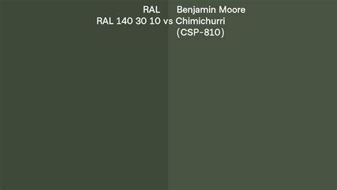 Ral Ral 140 30 10 Vs Benjamin Moore Chimichurri Csp 810 Side By Side