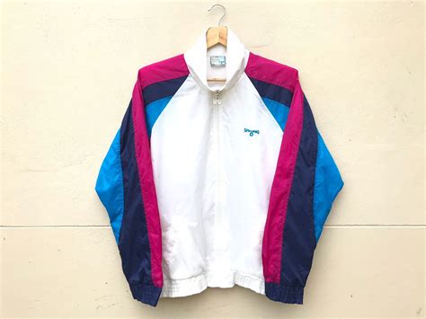 Vintage Spalding Colorblock Windbreaker Jacket 90s Colorful Etsy