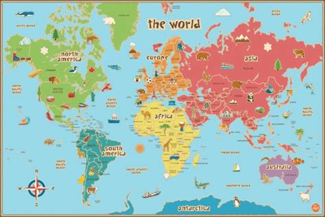 World Map Kids - 1800x1200 Wallpaper - teahub.io