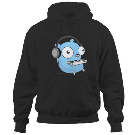 The Golang Mascot Music Black Edition Hoodies sold by PorterDJefferson ...