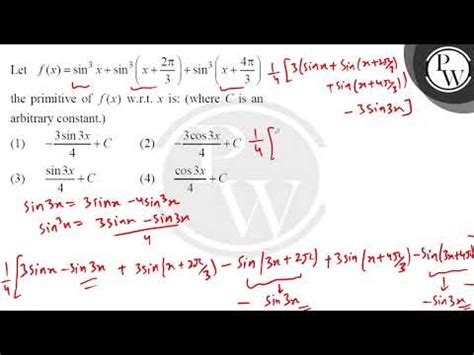 Let F X Sin X Sin Left X Frac Pi Right Si