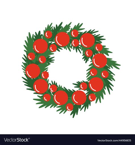 Christmas wreath Royalty Free Vector Image - VectorStock