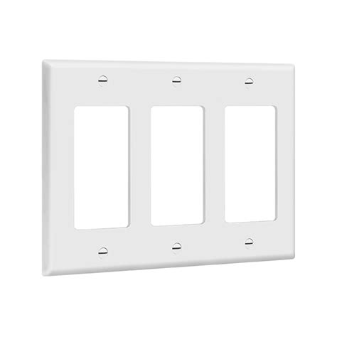 Decorator GFCI Three Gang Wall Plate ENERLITES