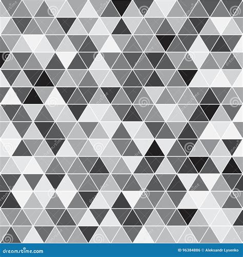 Seamless Triangle Pattern Geometric Texture Vector Background Stock