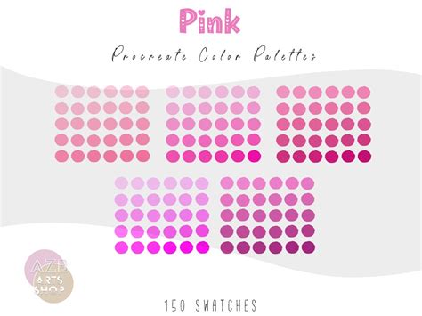 Pink Procreate Color Palette Bundle Pink Color Palette For Procreate Procreate Swatches Ipad Art