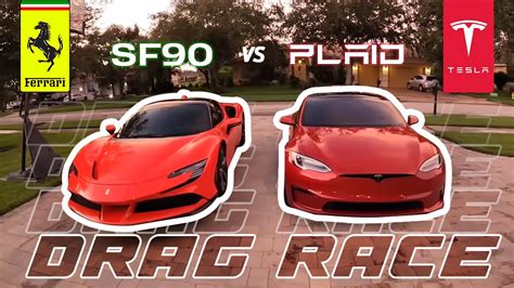 Drag Race The Tesla Model S Plaids Closest Fuel Powered Rival To Date