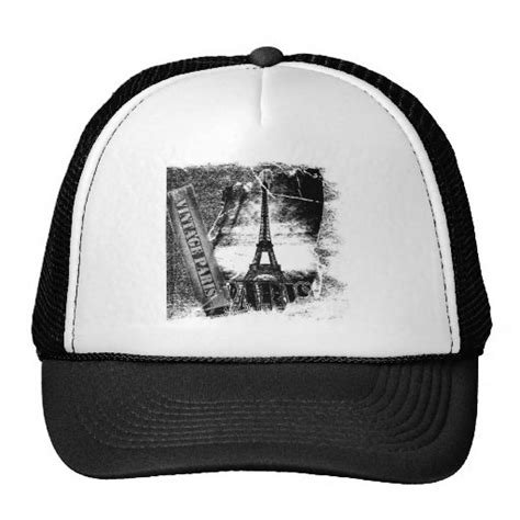 Vintage Eiffel Tower Paris 2 Hat Zazzle